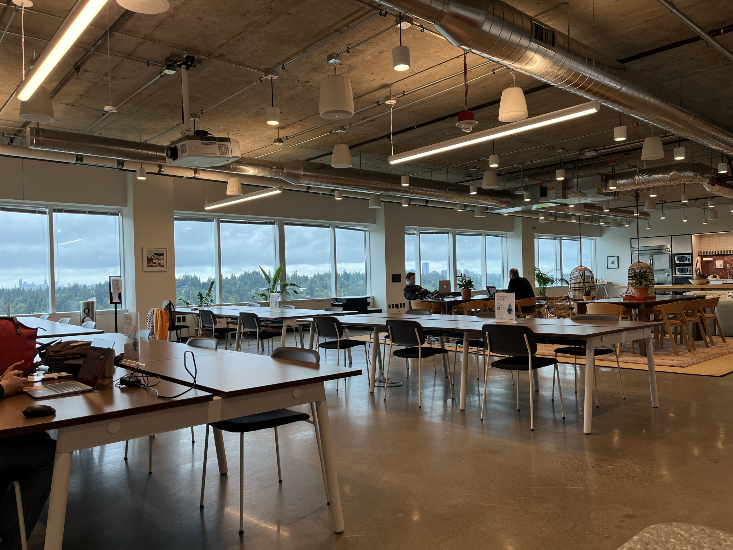 Inside a trendy startup office with open floor plan